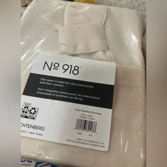 No. 918 Hathaway Twist Tab Semi-Sheer Tab Top Curtain Panels 40" x 84" 2 panels - Picture 3 of 4